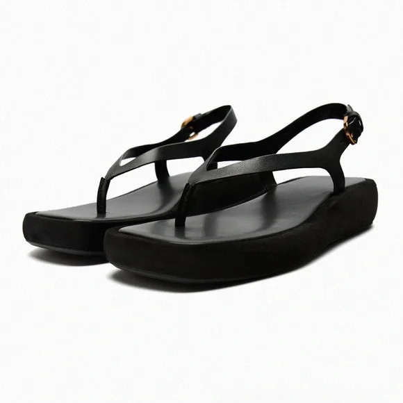 Platform Leather Sandals - Picture 5 of 9